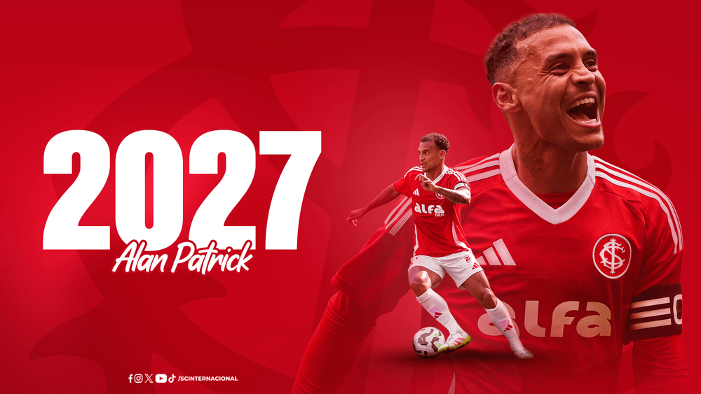 O Sport Club Internacional comunica a prorrogação do contrato de Alan Patrick. C...