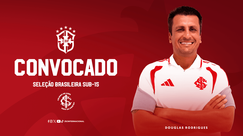 Douglas Rodrigues, treinador da Sub-15 colorada, é convocado para a Seleção Bras...