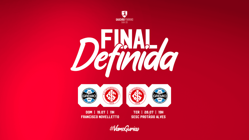 Gurias Coloradas enfrentam o Grêmio na final do Gauchão Sub-20
