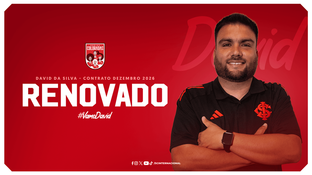 Gurias Coloradas renovam contrato com David da Silva