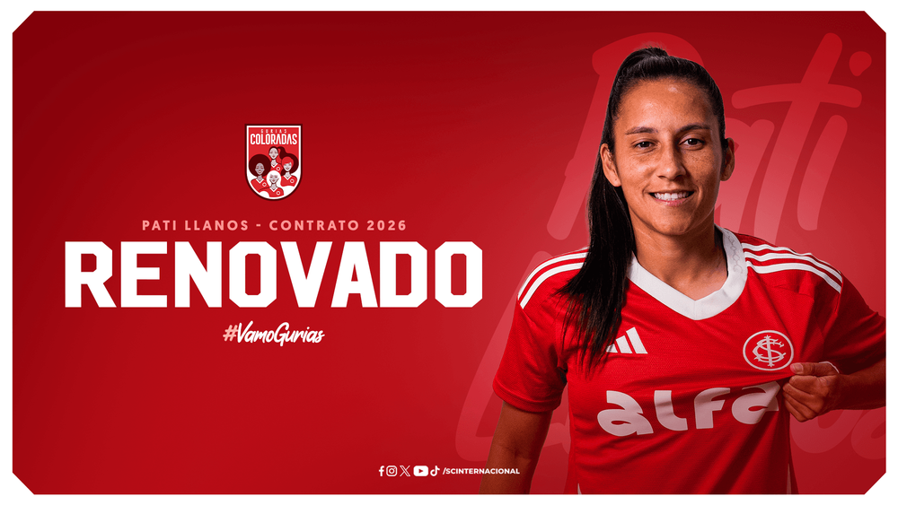 Pati Llanos renova contrato com o Inter até dezembro de 2026
