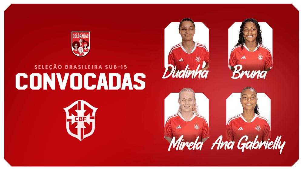 Quatro Gurias Coloradas são convocadas para período de treinamentos da Seleção B...