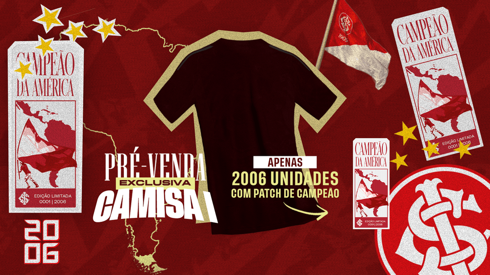 Camisa I 2026 está disponível para pré-venda na Inter Store online