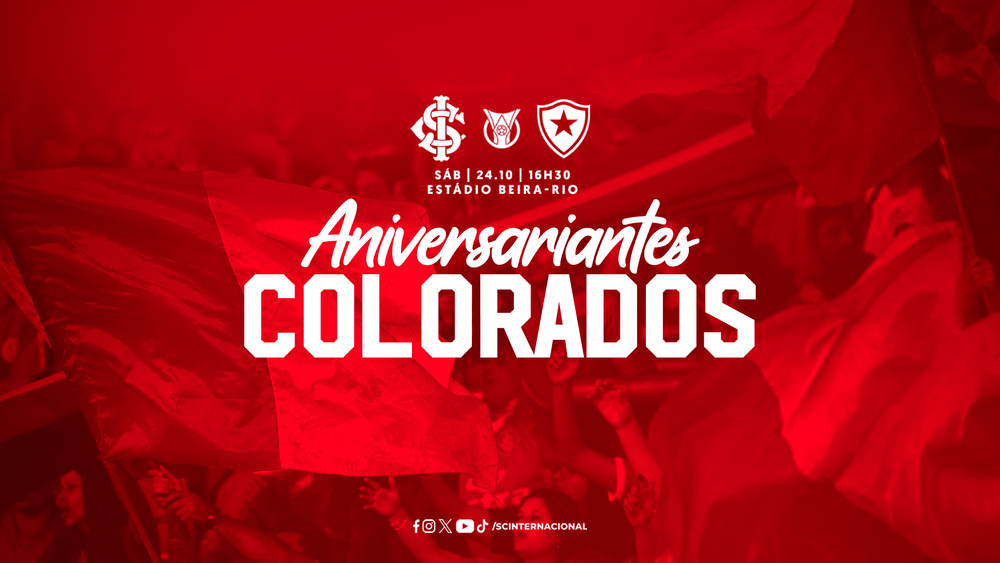 Aniversariantes Colorados no duelo contra o Botafogo
