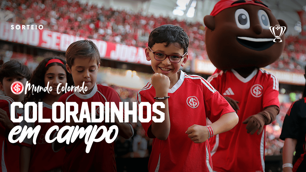 Cinco sócios(as) coloradinhos(as) serão sorteados(as) para entrar em campo no Gr...